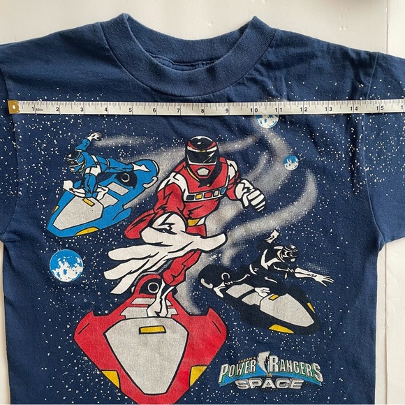 Vintage 90s Saban’s Power Rangers in Space All Over Print Graphic Tee 5-6 AOP - Picture 8 of 8
